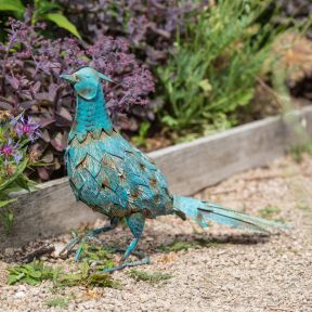 Pheasant Sculpture Antique finish