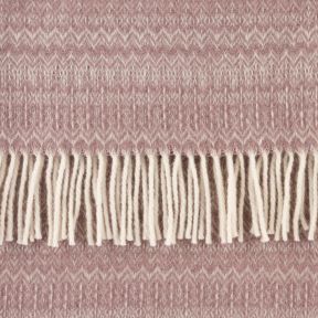 National Trust Fair Isle Pale Pink Cream Throw