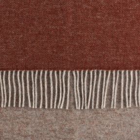 National Trust Reversible Throw, Burnt Orange and Grey
