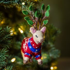 Felt Forest Deer Decoration