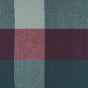 National Trust Teal And Burgundy Woven Check Scarf