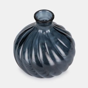 Recycled Glass Vase, Teal