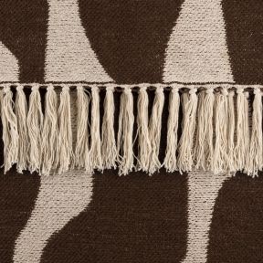 Recycled Alma Abstract Throw, Chocolate