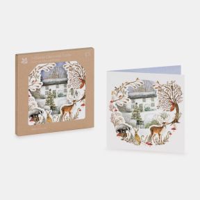 National Trust Ferris's Cottage Cornwall Tri Fold Christmas Cards Box of 5