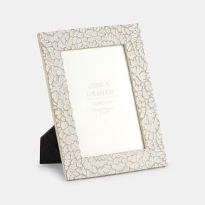 Photo Frame, Taupe Frill