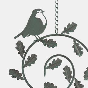Ascalon Metal Spiral Oak Windchime, Brown