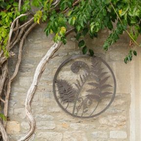 Wild Ferns Round Plaque