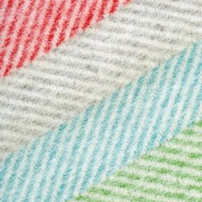 National Trust Fishbone Woollen Throw, Multicolour