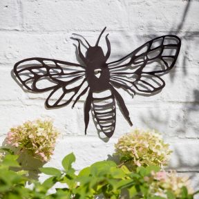 Bee Wall Plaque, Rusty Metal