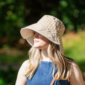 National Trust Camel Gingham Bucket Hat