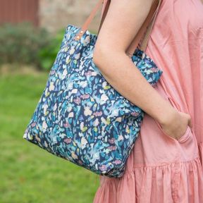 National Trust Glendurgan Ditsy Navy Organic Cotton Shopper Bag