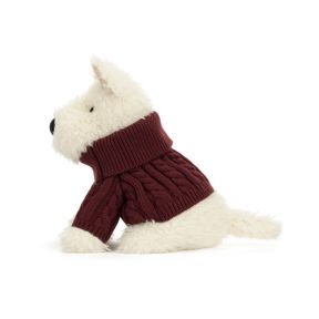 Munro Scottie Dog in Winter Jumper Outfit