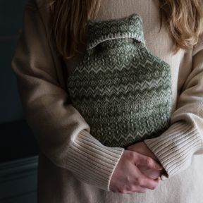 Tweedmill Hot Water Bottle, Fair Isle Sage