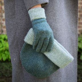 National Trust Sage Contrast Knitted Beanie