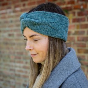 National Trust Sage Twisted Knot Knitted Headband