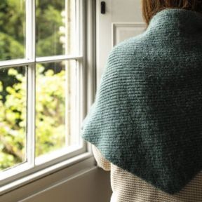 National Trust Sage Knitted Triangle Scarf