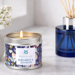 National Trust Tin Candle, Bergamot and Sea Moss