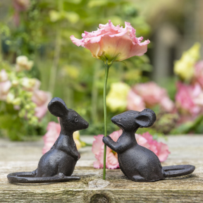Cast Iron Mouse Sculpture