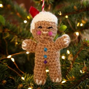 Namaste Crocheted Gingerbread Man Decoration