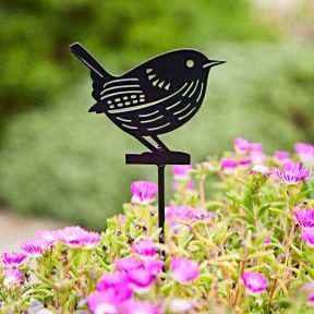 Paper High Wren Silhouette Plant Stake