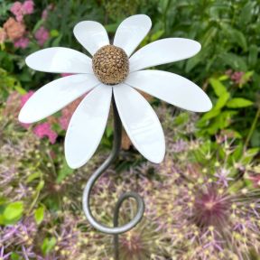 Paul Cox White Daisy Plant Stake, Set of 2