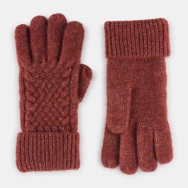 Rust Textured Knitted Gloves | National Trust Shop