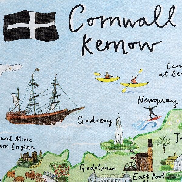 National Trust Cornwall Cotton Tea Towel