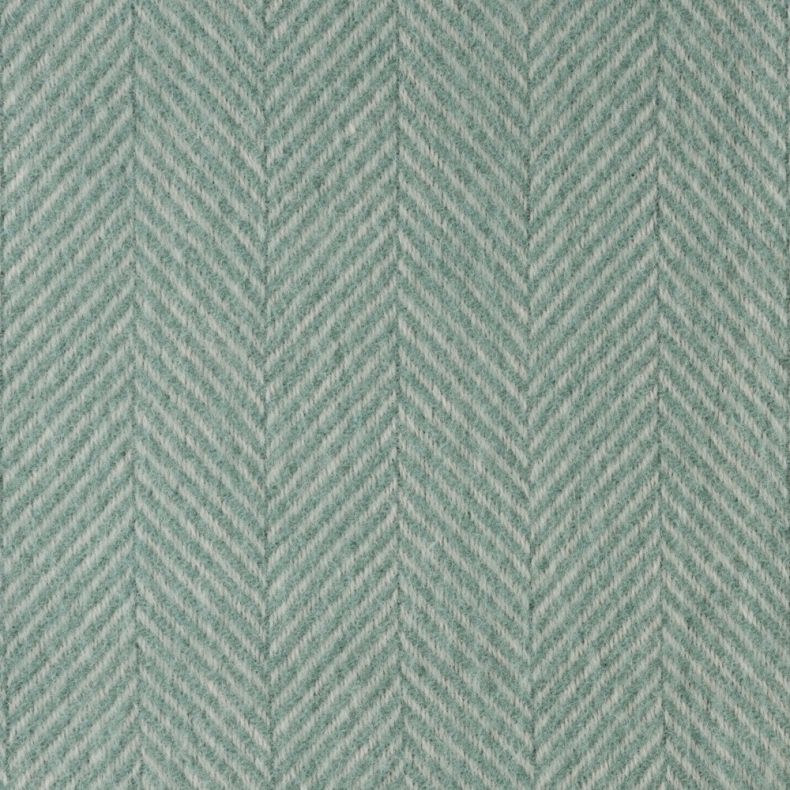 National Trust Fishbone Wool Throw, Seafoam Green