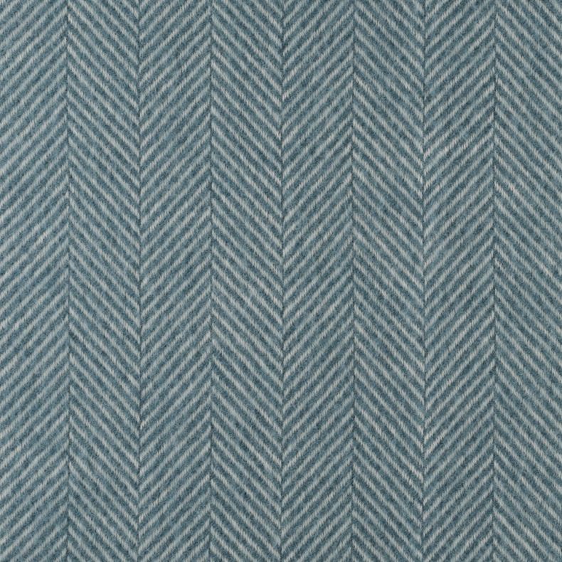 National Trust Herringbone Wool Throw, Petrol Blue