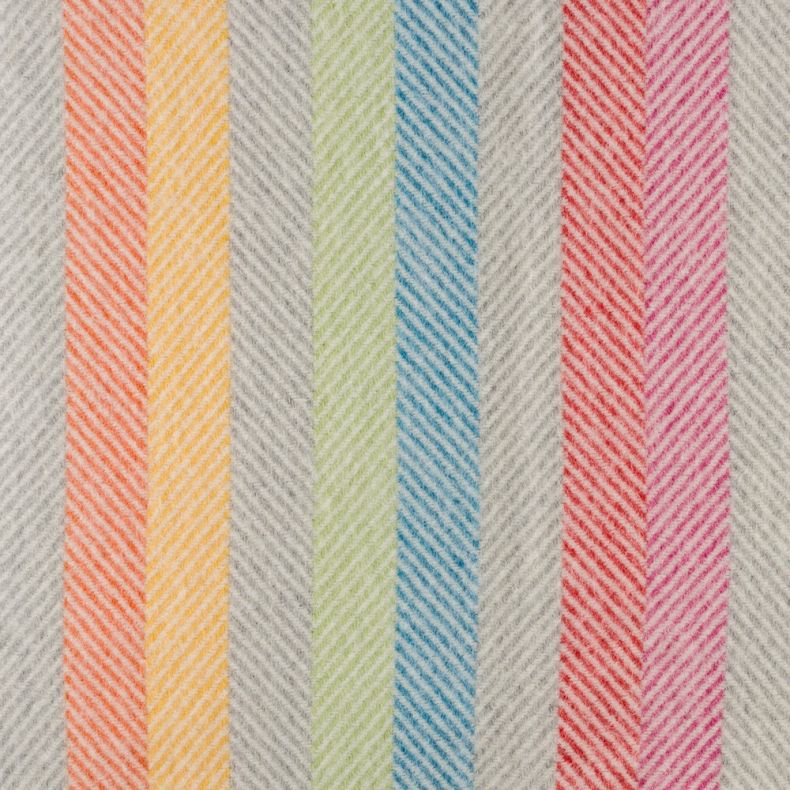 National Trust Fishbone Woollen Throw, Multicolour