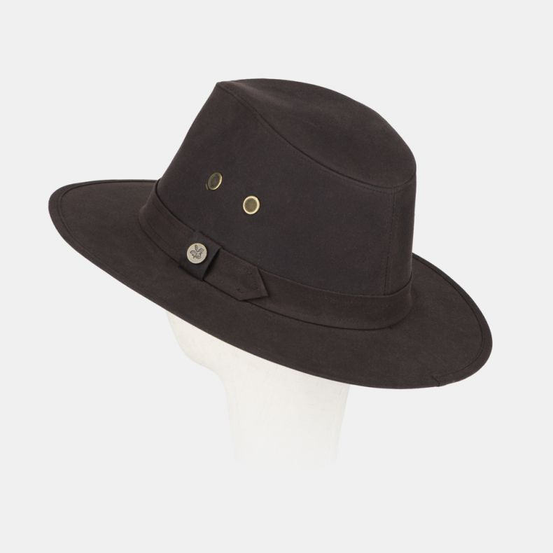 Waxed Adventurer Hat, Dark Brown