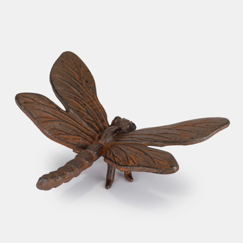 Cast Iron Dragonfly Sculpture