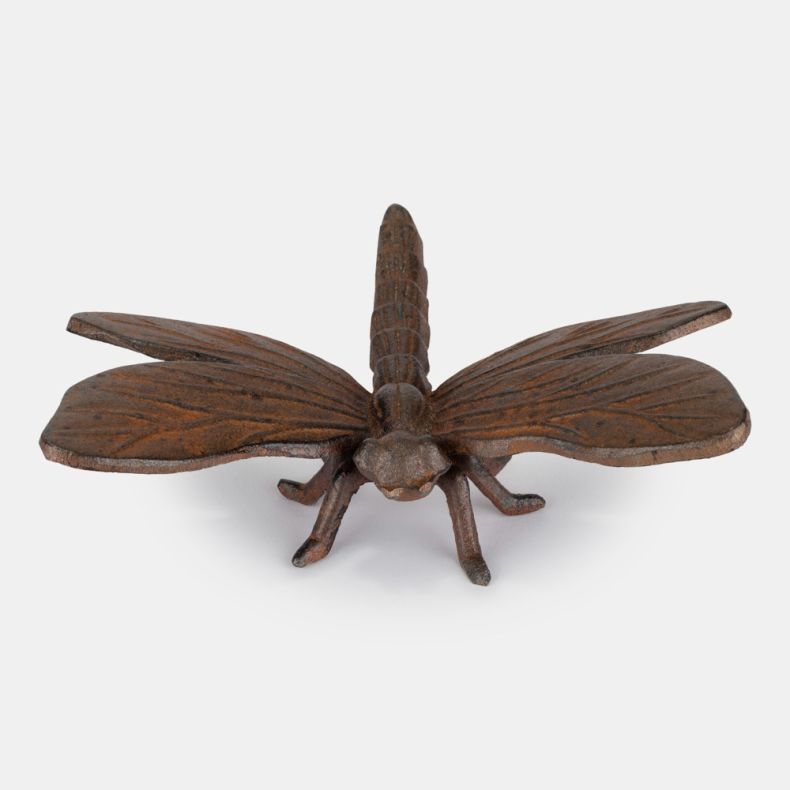 Cast Iron Dragonfly Sculpture