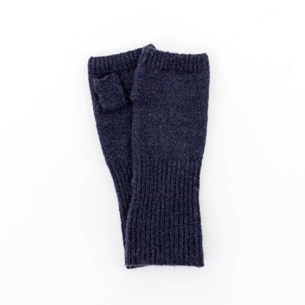 National Trust Knitted Wrist Warmers, Navy