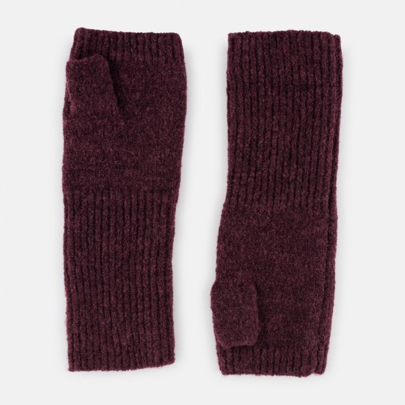 National Trust Knitted Wrist Warmers, Burgundy