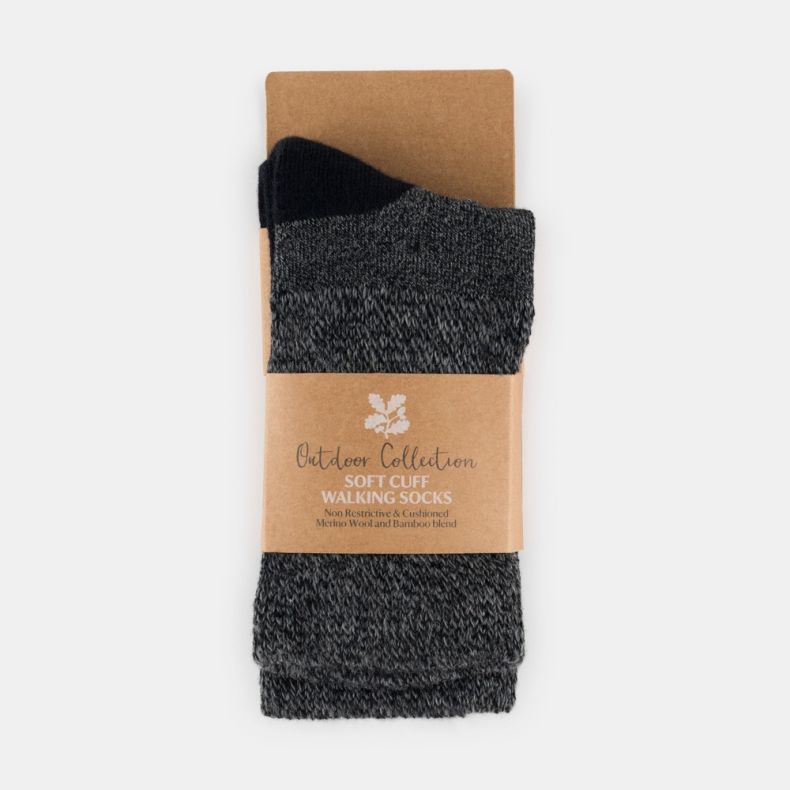 National Trust Black Comfort Walking Socks