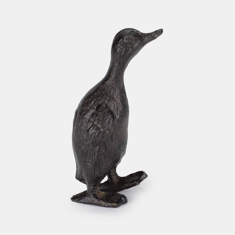 Cast Iron Duckling Sculpture