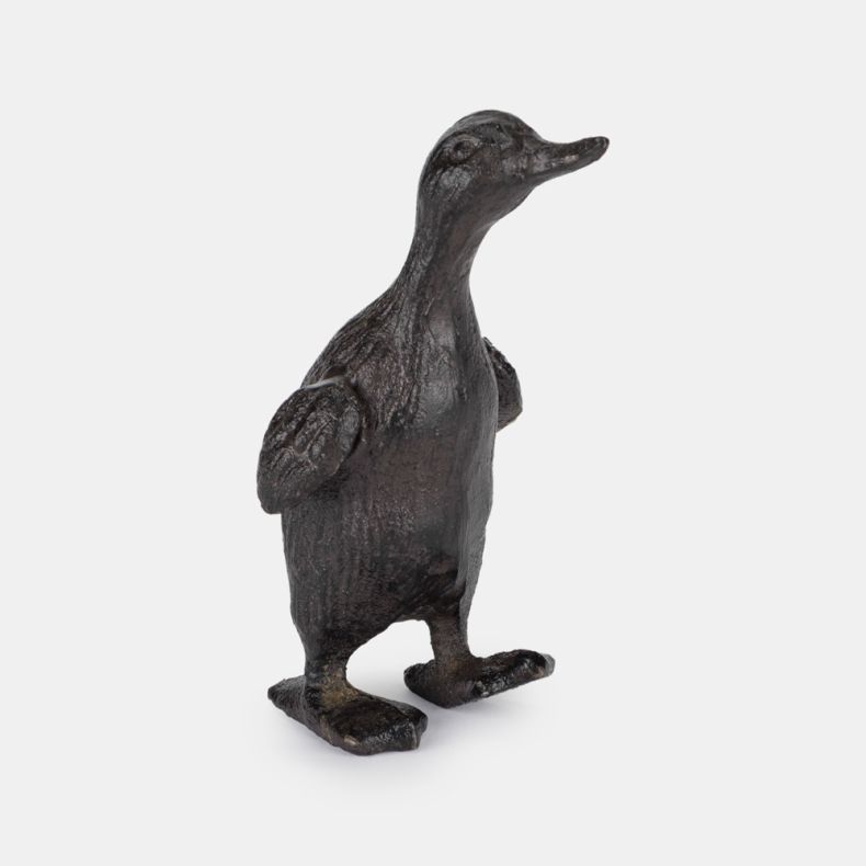 Cast Iron Duckling Sculpture