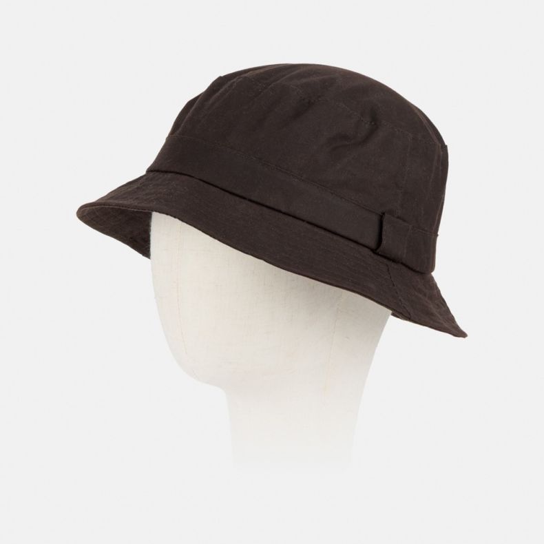 Tweedmill Brown Drop Brim Waxed Hat