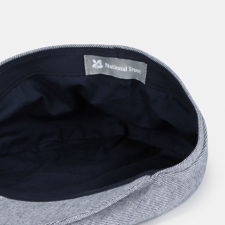 National Trust Blue Linen Flat Cap