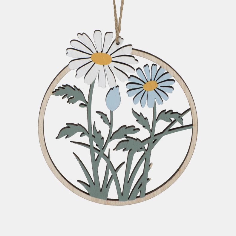 Wooden Daisy Hanging Decoration