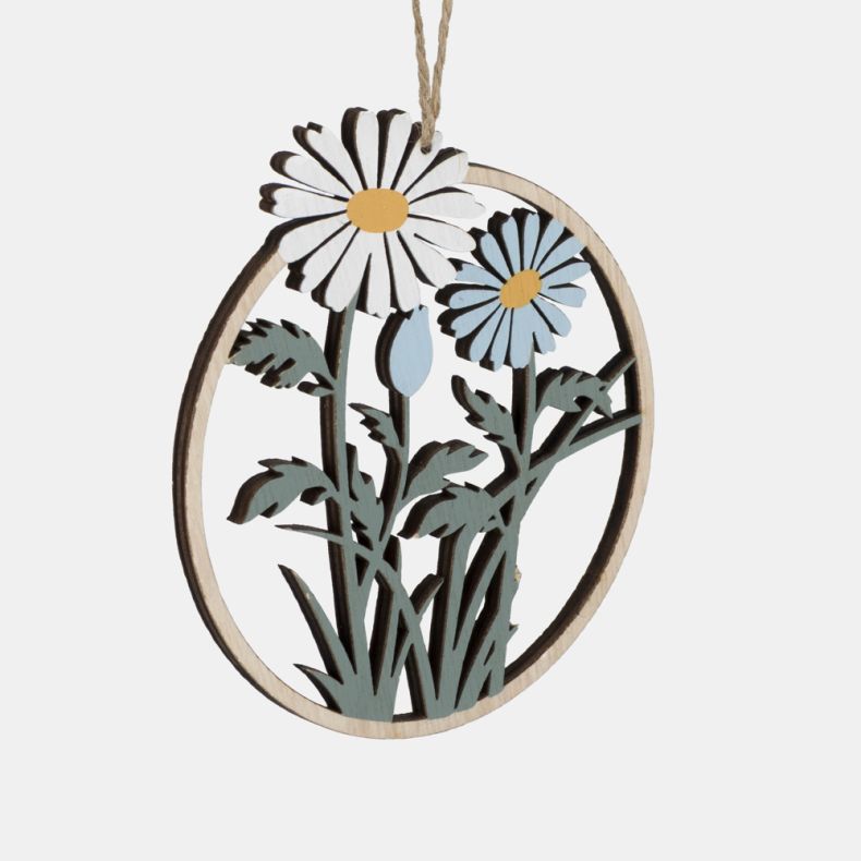 Wooden Daisy Hanging Decoration