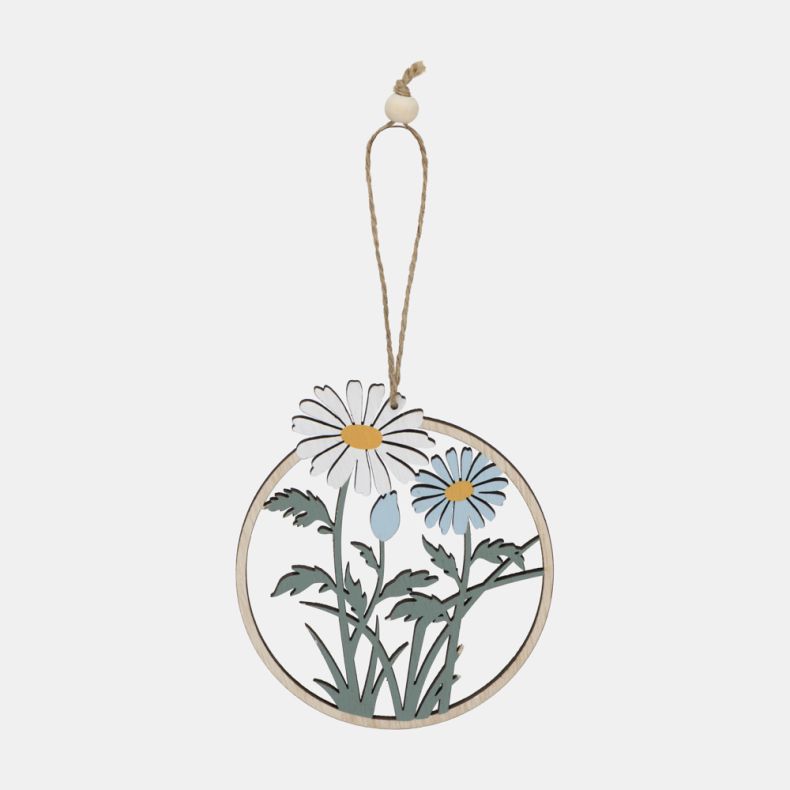 Wooden Daisy Hanging Decoration