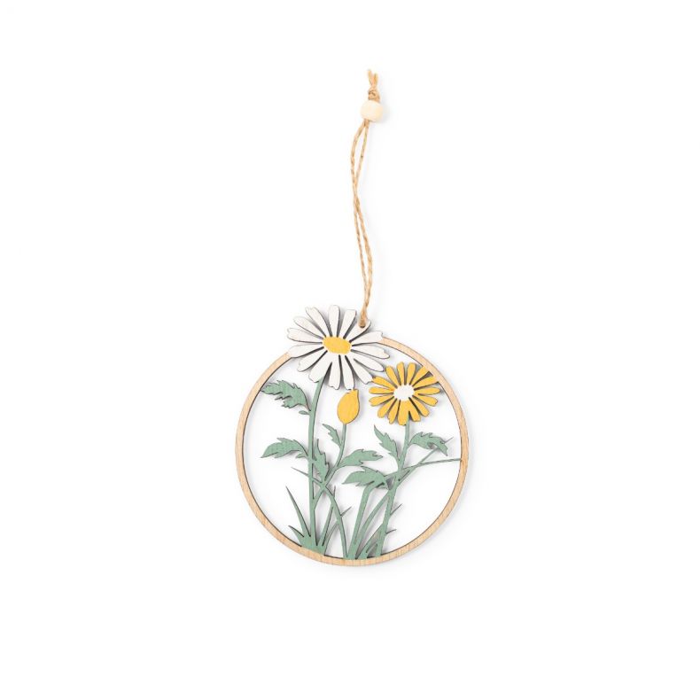 Wooden Daisy Hanging Decoration