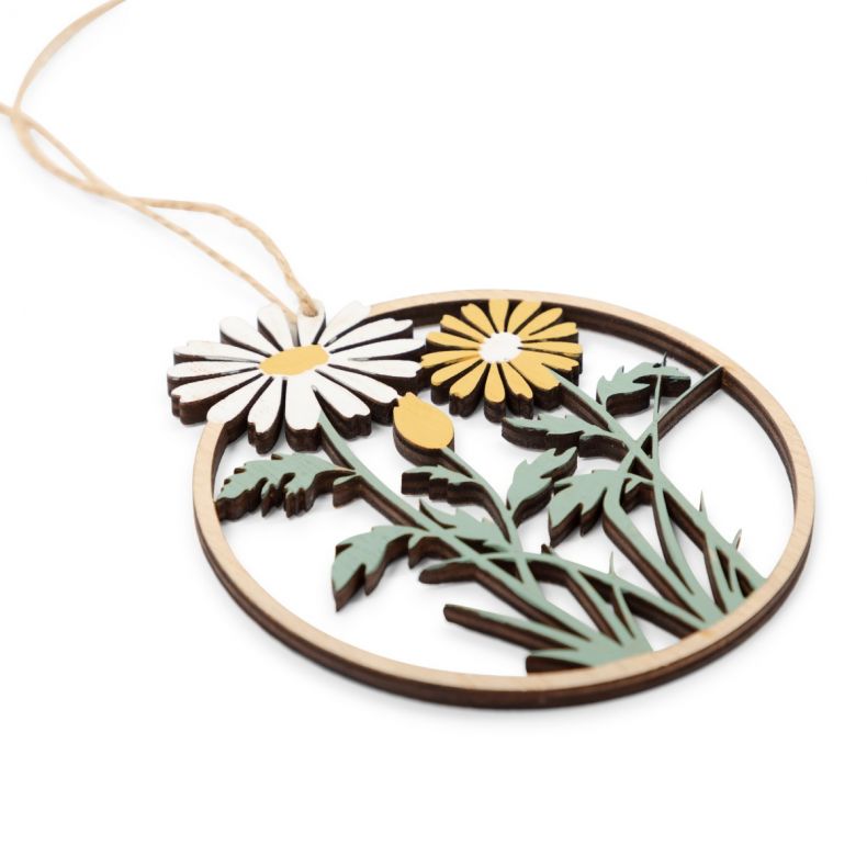 Wooden Daisy Hanging Decoration