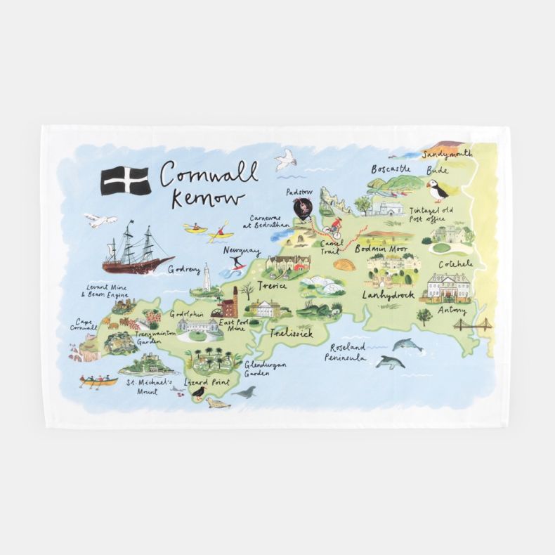 National Trust Cornwall Organic Cotton Tea Towel