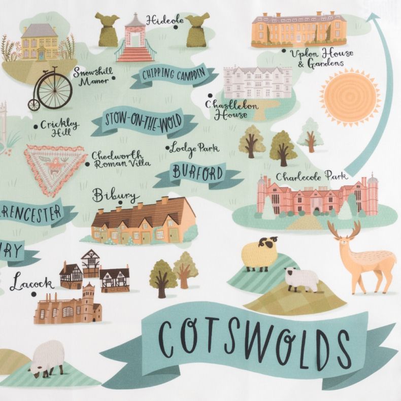 National Trust Cotswolds Organic Cotton Tea Towel