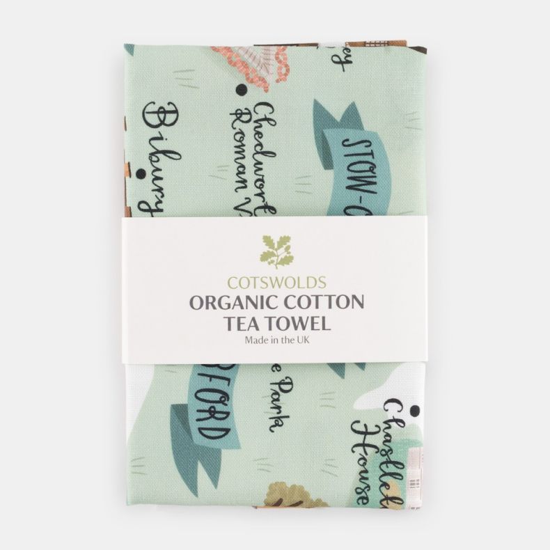 National Trust Cotswolds Organic Cotton Tea Towel