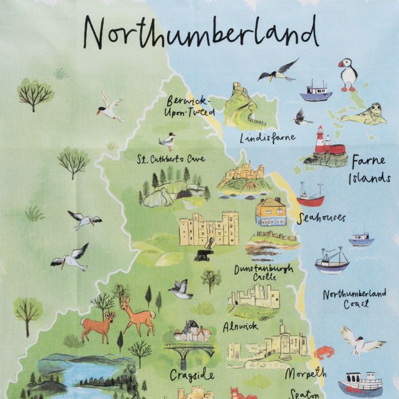 National Trust Northumberland Cotton Tea Towel