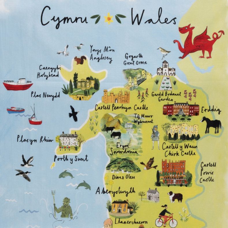 National Trust Wales Cotton Tea Towel